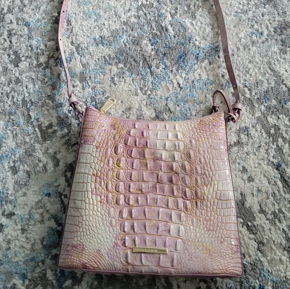 Brahmin Lilac Katie Crossbody Purse Leather New - Picture 1 of 6